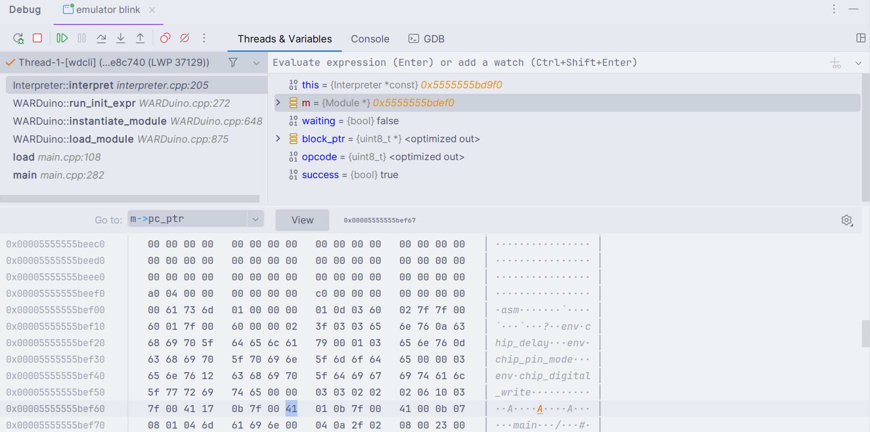 Clion debugger