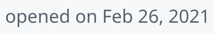 GitHub issue date